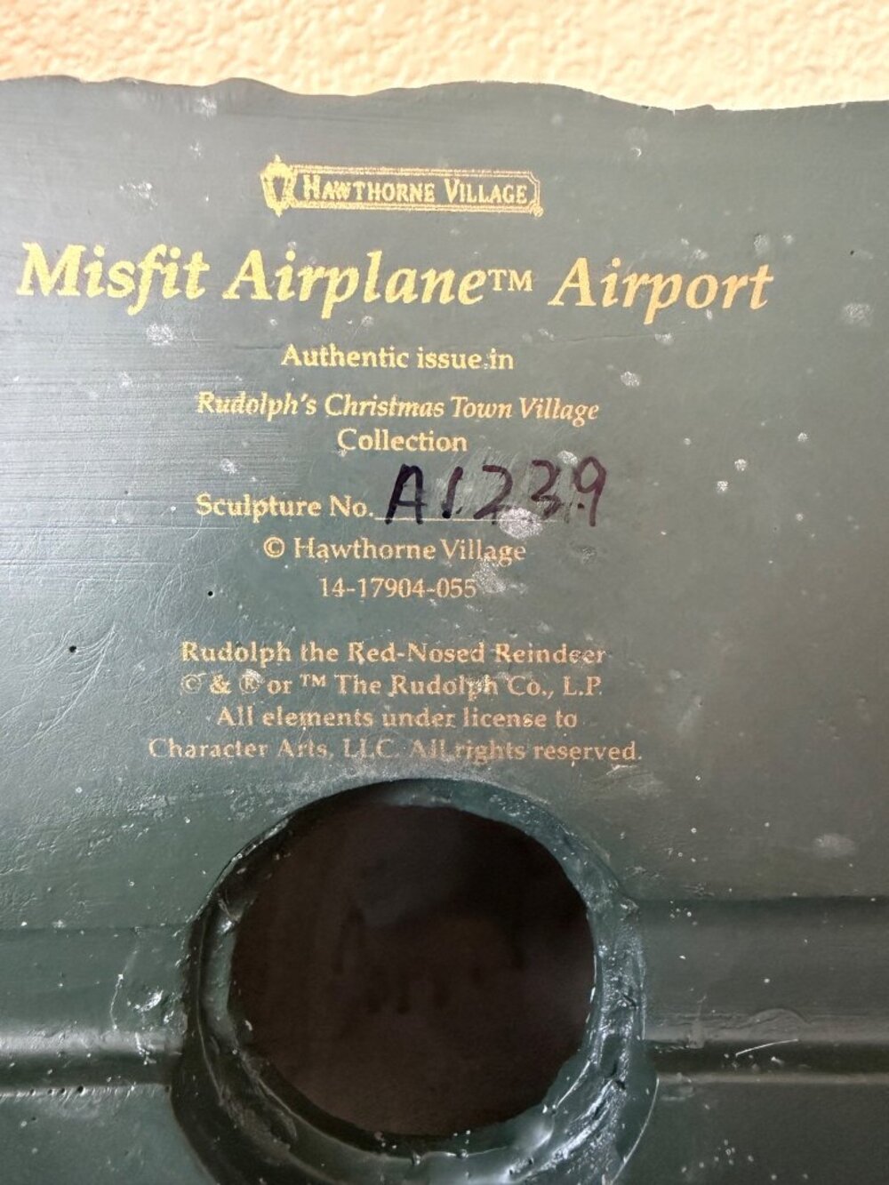 Hawthorne Village Rudolph's Christmas Town Misfit Airplane Airport in Box w/COA - Picture 9 of 16